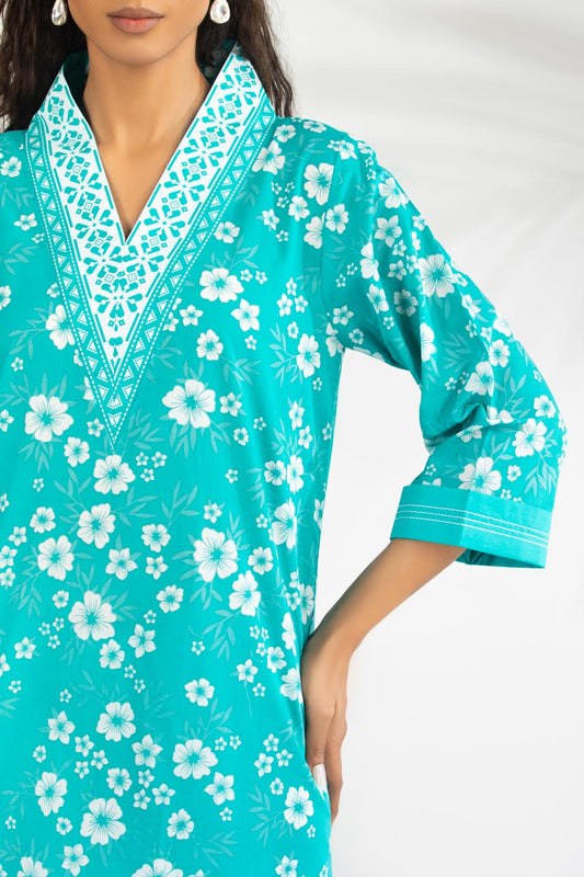 3PC Lawn Printed Suit With Embroidered IUSTKSD-2177