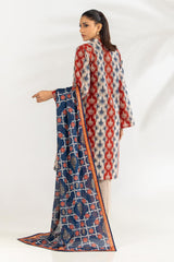 3PC Lawn Printed Suit With Embroidered IUSTKSD-2194