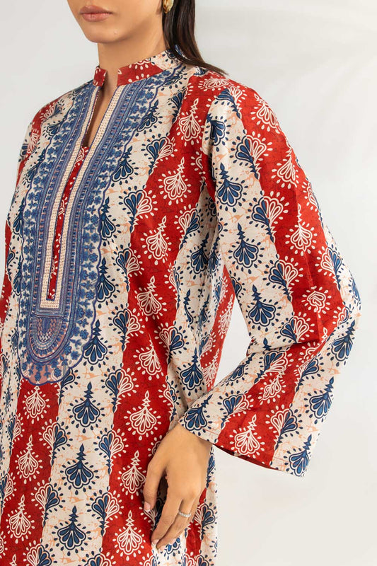 3PC Lawn Printed Suit With Embroidered IUSTKSD-2194