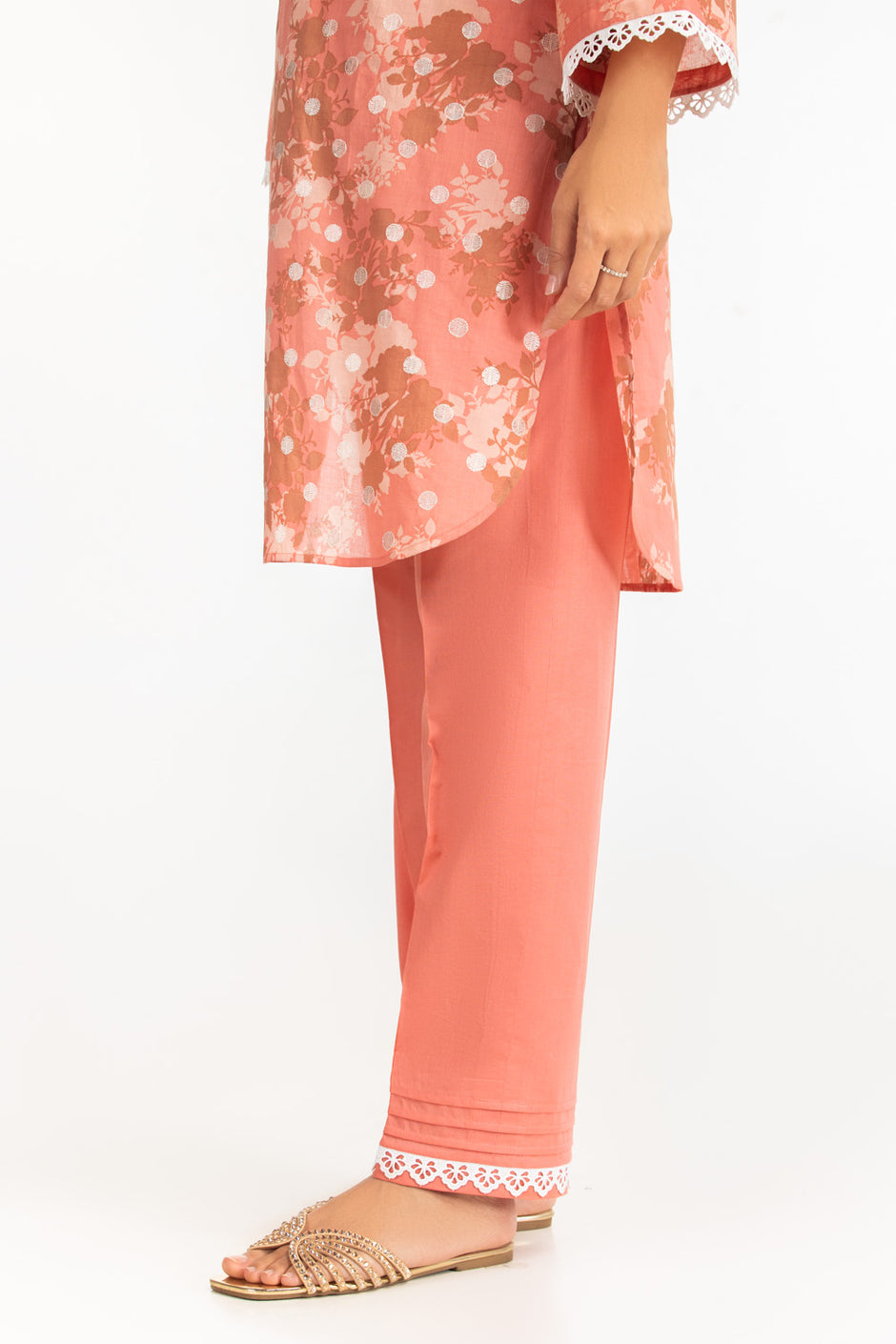3PC Lawn Printed Suit With Embroidered