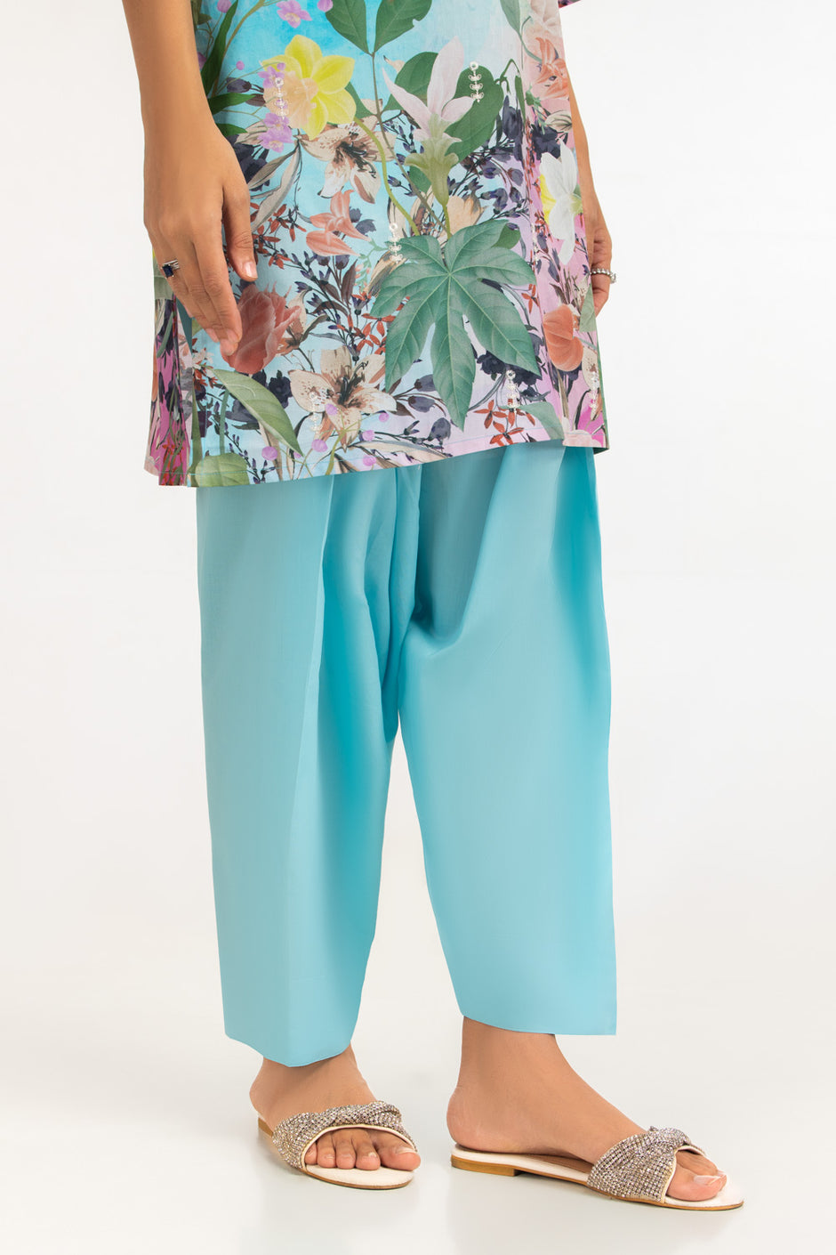 3PC Lawn Printed Suit With Embroidered