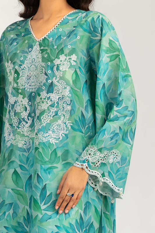 3PC Lawn Printed Suit With Embroidered IUSTKSD-2306