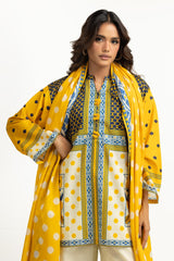 3PC Lawn Printed Suit With Embroidered Trouser IUSTKSD-2069