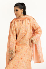 3PC Lawn Printed Suit With Schiffli Embroiderd IUSTKSD-1051