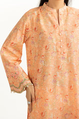 3PC Lawn Printed Suit With Schiffli Embroiderd IUSTKSD-1051