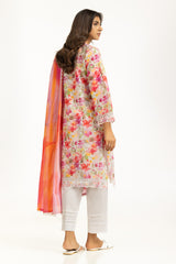3PC Lawn Printed Suit With Schiffli Embroiderd IUSTKSD-1221