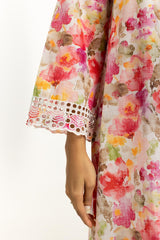 3PC Lawn Printed Suit With Schiffli Embroiderd IUSTKSD-1221