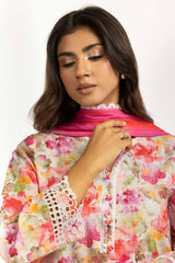 3PC Lawn Printed Suit With Schiffli Embroiderd IUSTKSD-1221