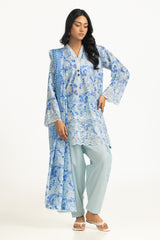 3PC Lawn Printed Suit With Schiffli Embroiderd IUSTKSD-2029
