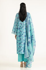 3PC Lawn Printed Suit With Schiffli Embroiderd IUSTKSD-2034