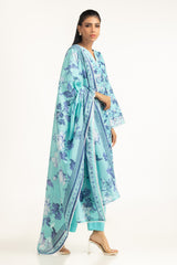 3PC Lawn Printed Suit With Schiffli Embroiderd IUSTKSD-2034