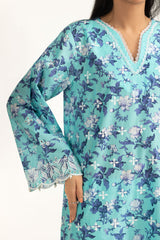 3PC Lawn Printed Suit With Schiffli Embroiderd IUSTKSD-2034