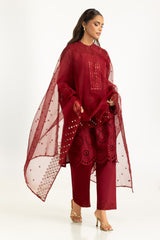 3PC Lawn Schiffli Embroidered Suit IUSTKSD-1082
