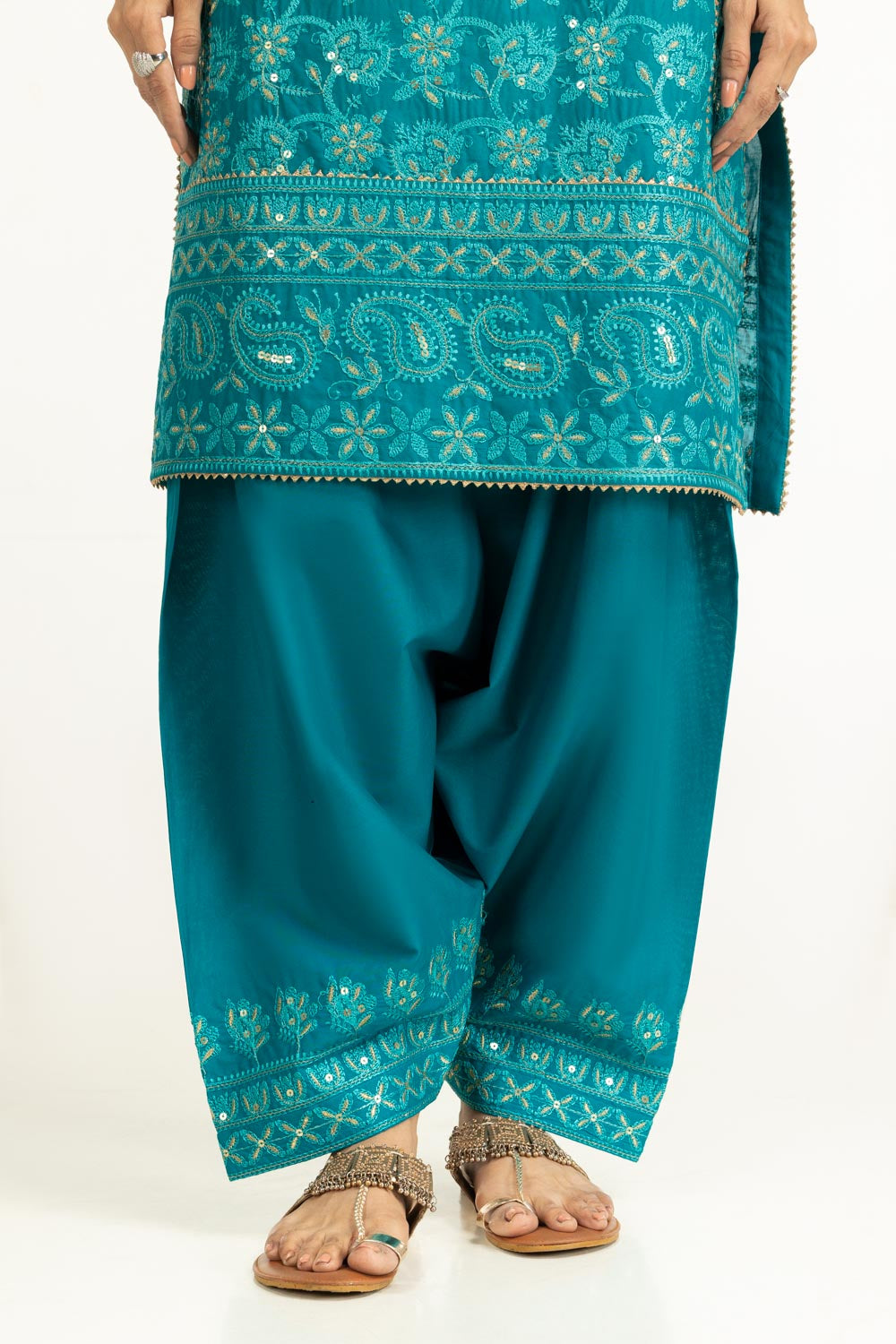 3PC Lawn Sequence Embroidered Suit