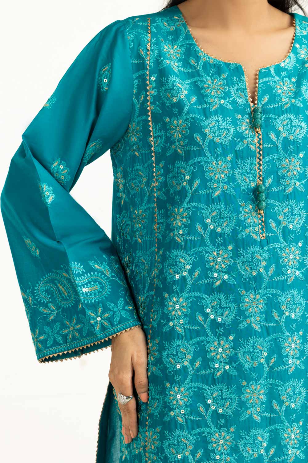 3PC Lawn Sequence Embroidered Suit
