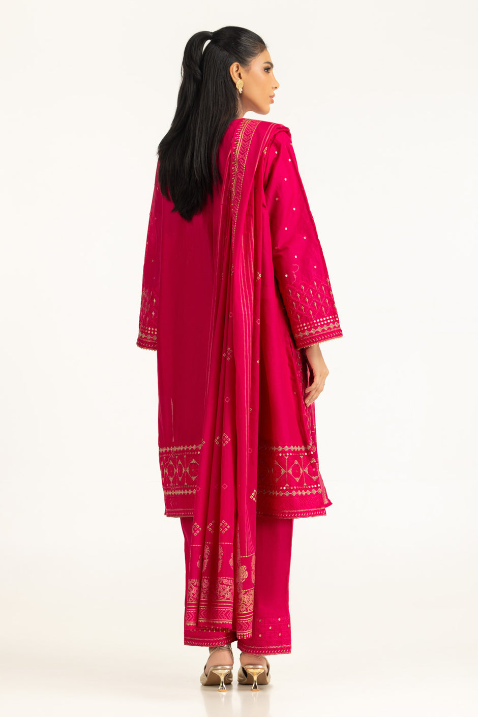 3PC Lawn Sequence Embroidered Suit