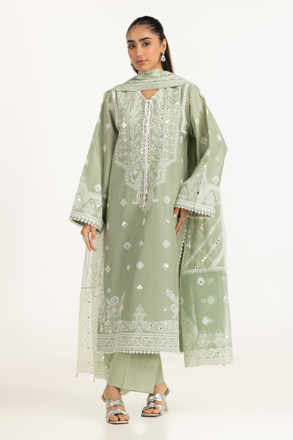 3PC Lawn Sequins Embroidered Suit IUSTKSD-2130