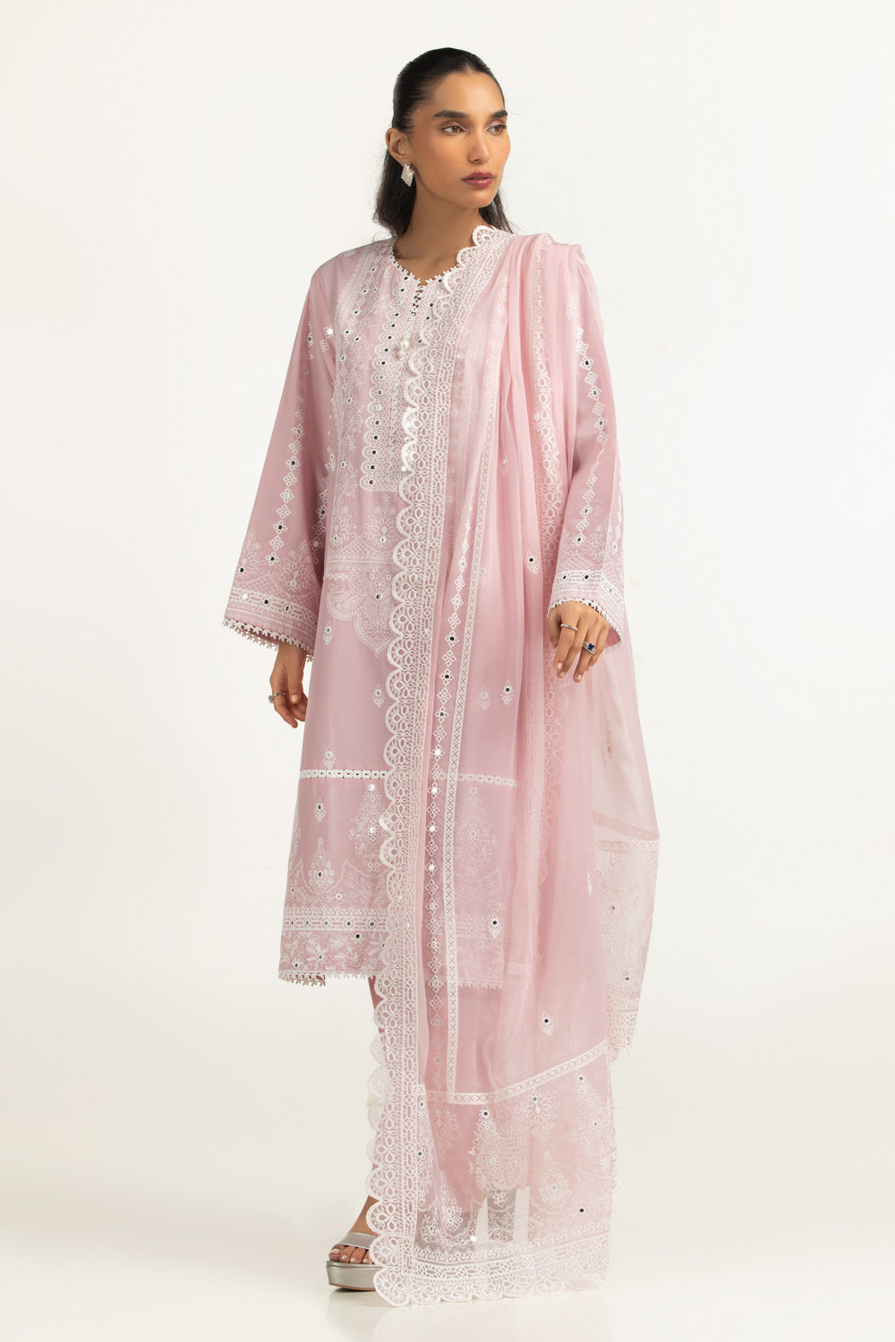 3PC Lawn Sequins Embroidered Suit IUSTKSD-2138