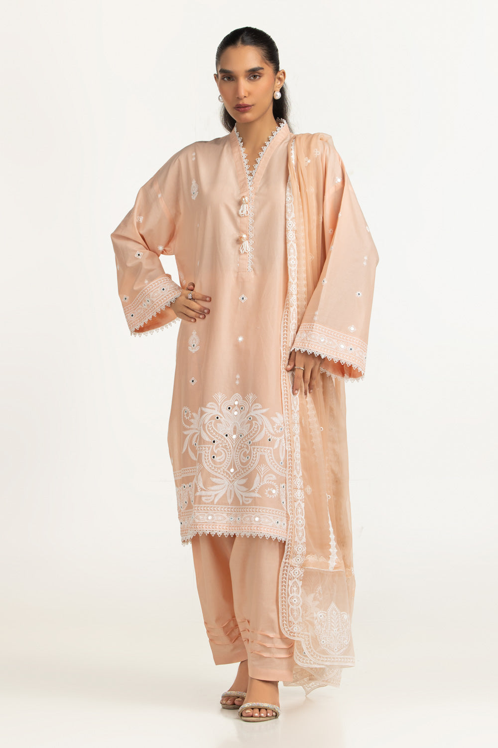 3PC Lawn Sequins Embroidered Suit IUSTKSD-2140