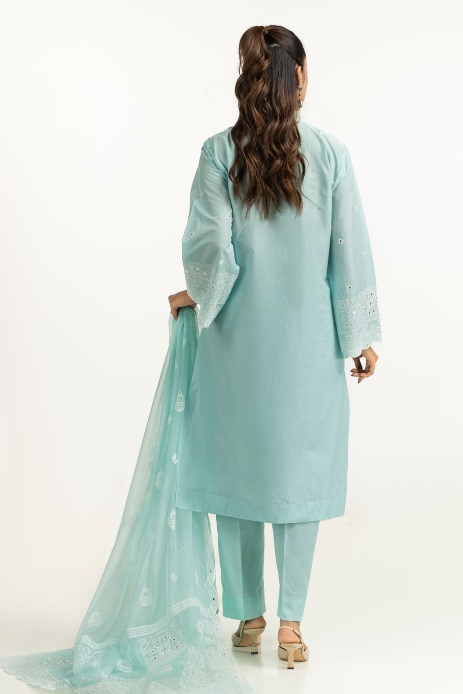 3PC Lawn Sequins Embroidered Suit