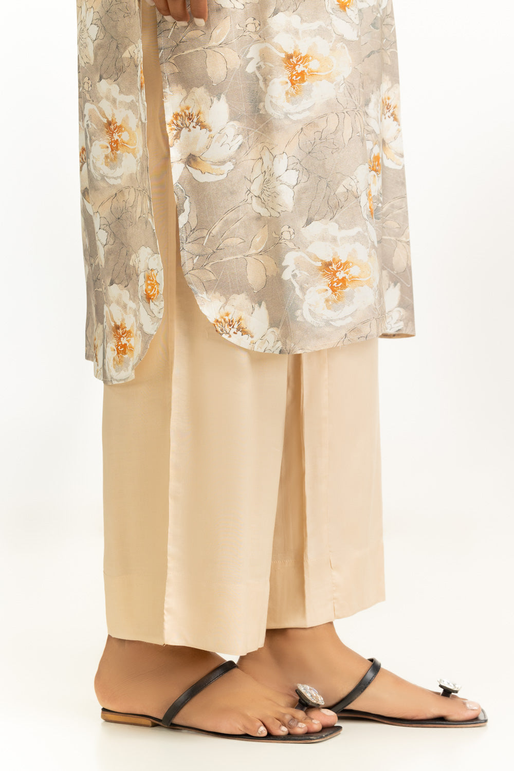 3PC Linen Printed Suit IUSTKSD-1129