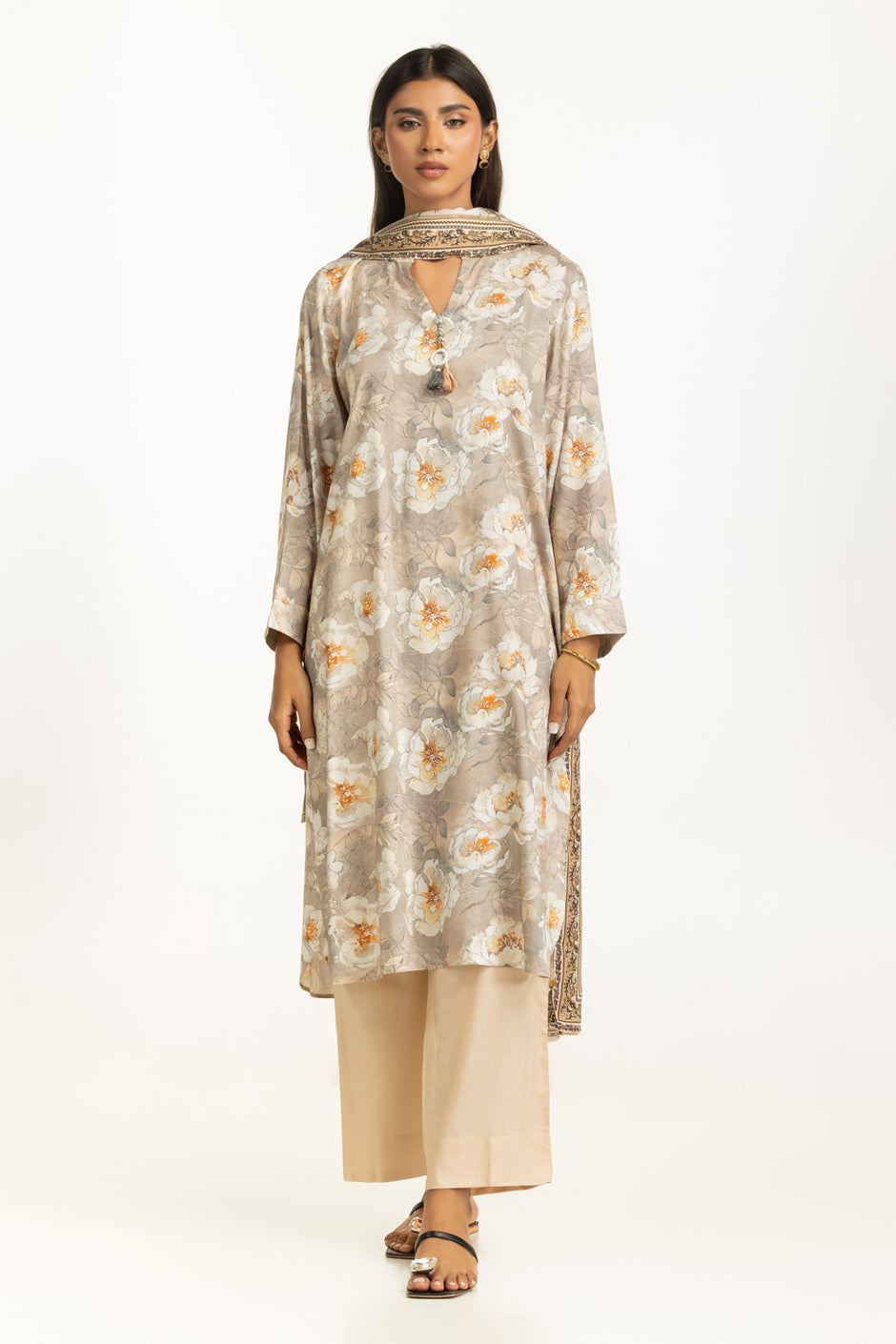 3PC Linen Printed Suit