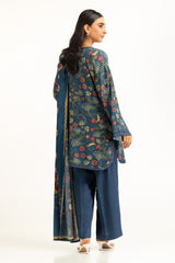 3PC Linen Printed Suit IUSTKSD-1231