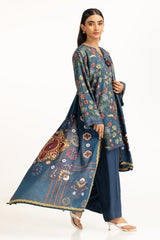 3PC Linen Printed Suit IUSTKSD-1231