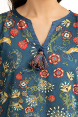 3PC Linen Printed Suit IUSTKSD-1231