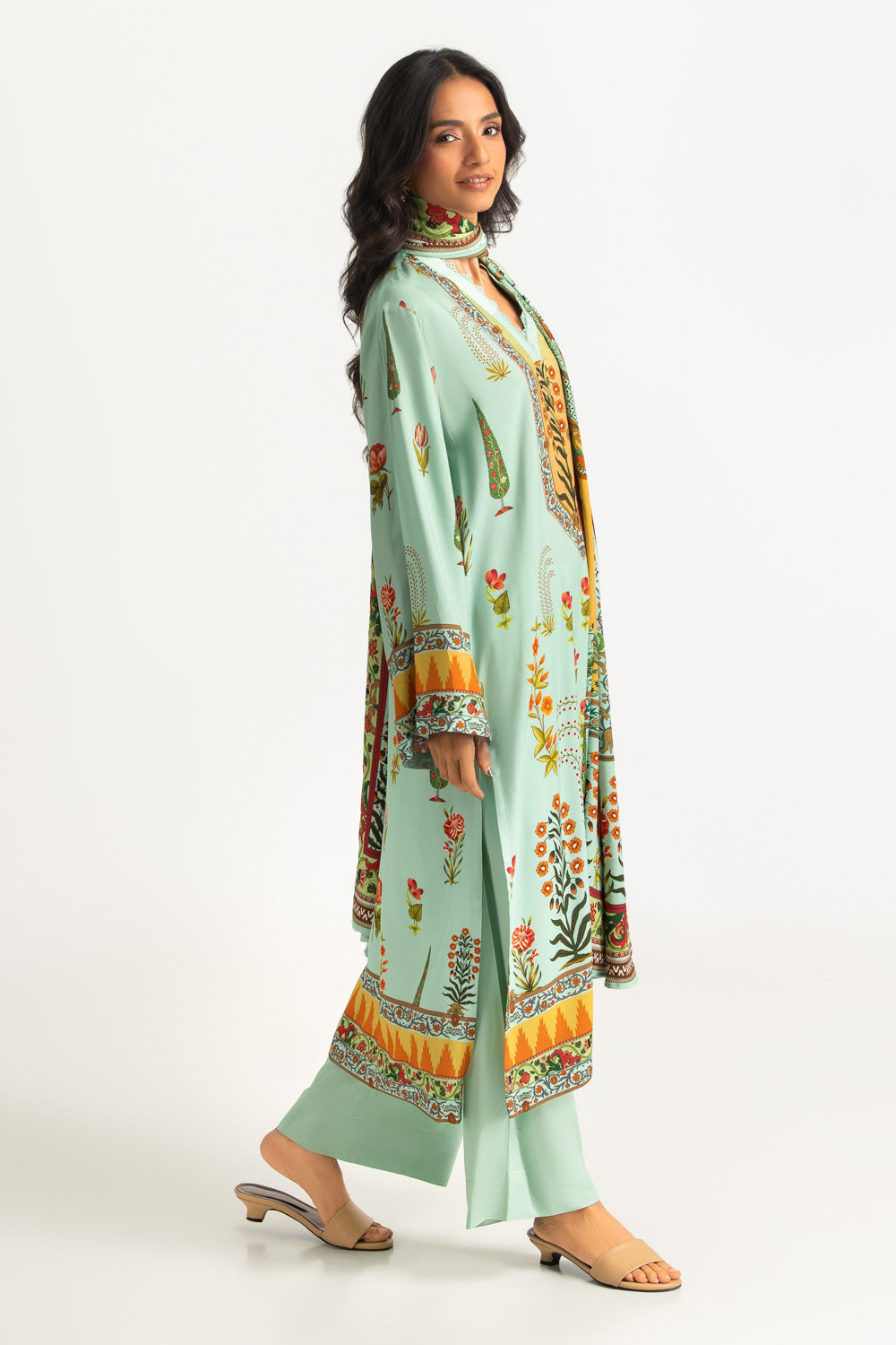 3PC Linen Printed Suit