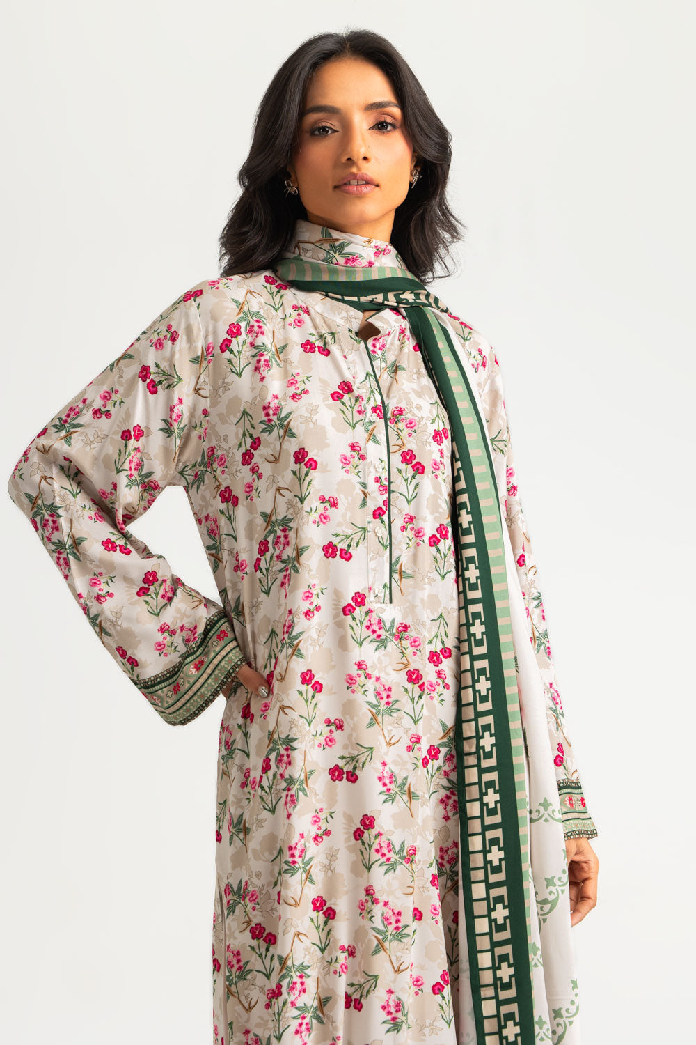 3PC Linen Printed Suit