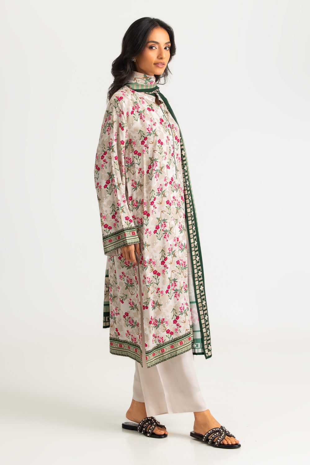 3PC Linen Printed Suit