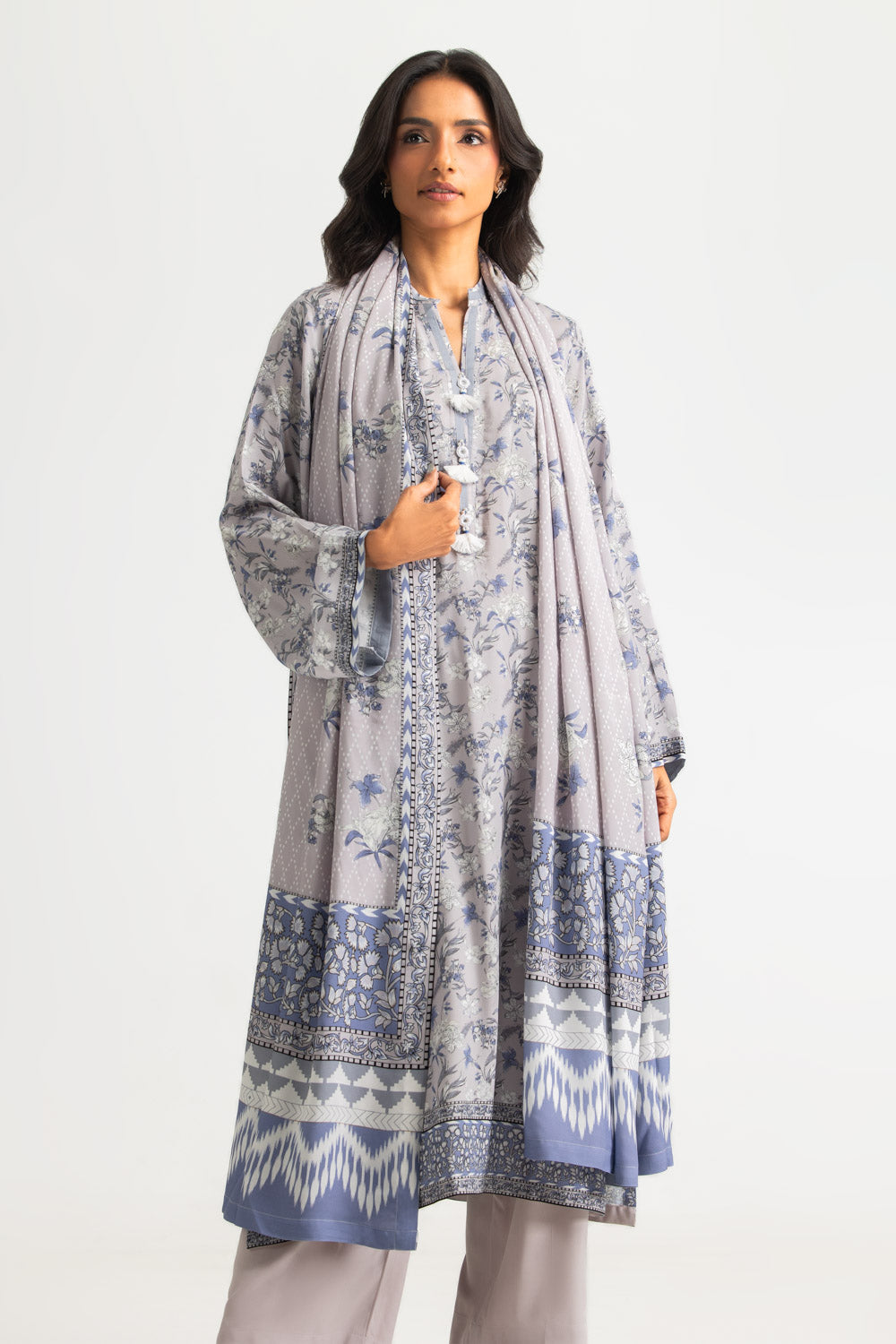 3PC Linen Printed Suit