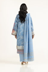 3PC Lurex Jacquard Printed Suit IUSTKSD-1368