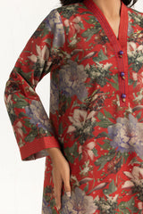 3PC Lurex Jacquard Printed Suit IUSTKSD-1383