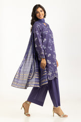 3PC Lurex Jacquard Printed suit IUSTKSD-1350