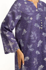 3PC Lurex Jacquard Printed suit IUSTKSD-1350