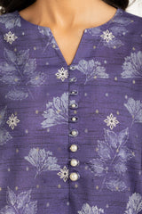 3PC Lurex Jacquard Printed suit IUSTKSD-1350