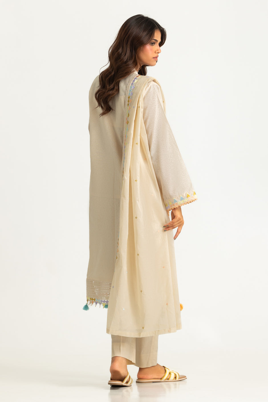 3PC Nyco Embroidered Suit