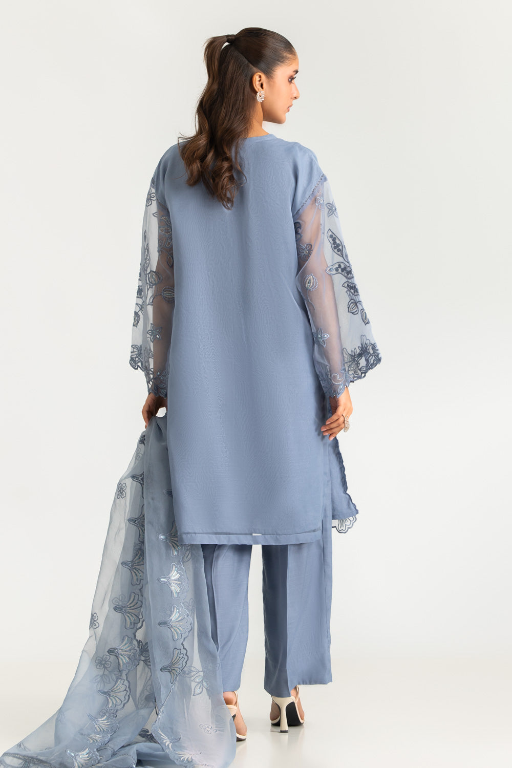 3PC Organza Embroidered Suit