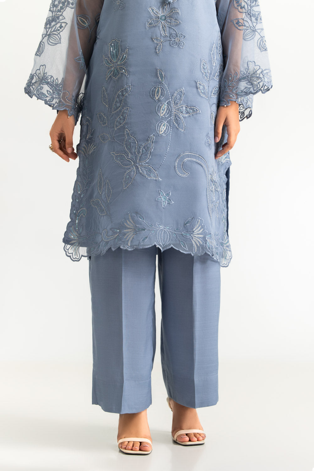 3PC Organza Embroidered Suit