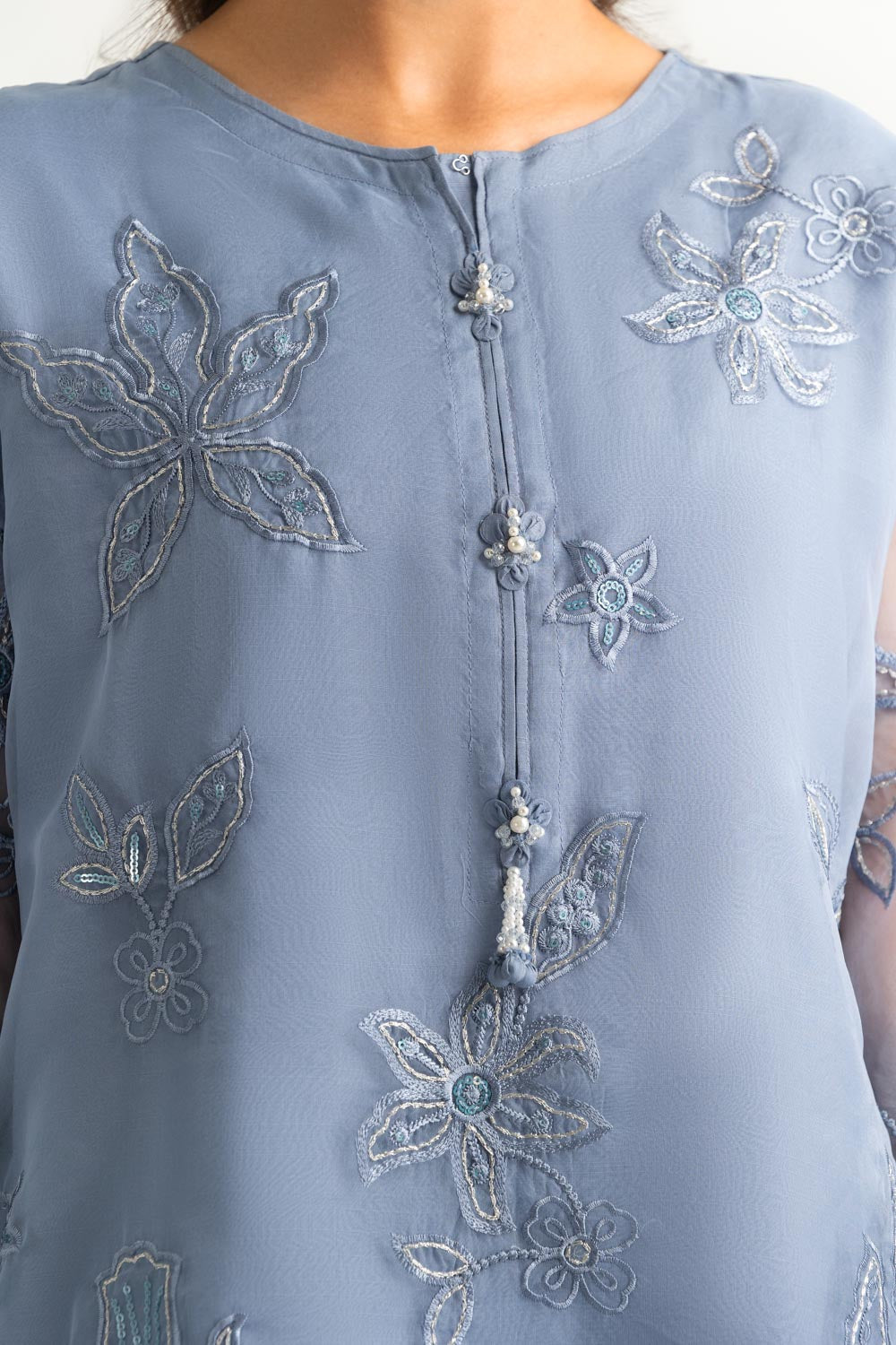 3PC Organza Embroidered Suit