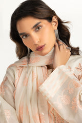 3PC Paper Cotton Embroidered Suit IUSTKSD-2204