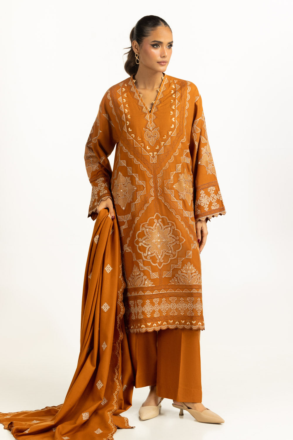 3PC Pashmina Embroidered Suit IUSTKSD-1217