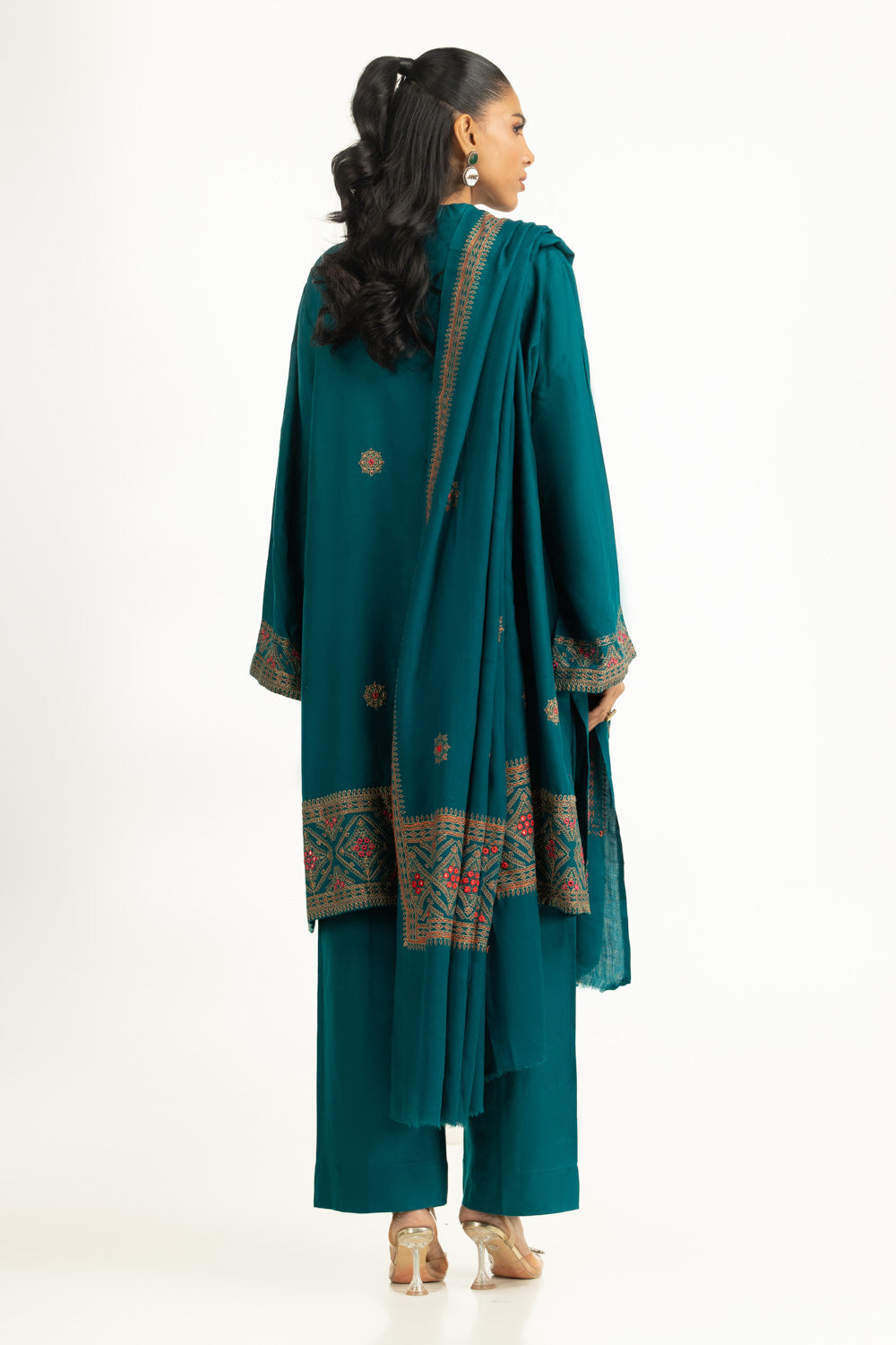 3PC Pashmina Embroidered Suit