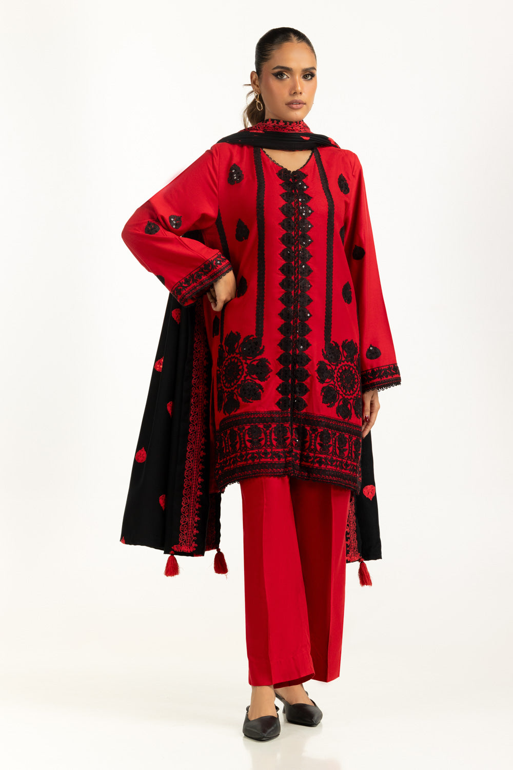3PC Pashmina Embroidered Suit IUSTKSD-1275