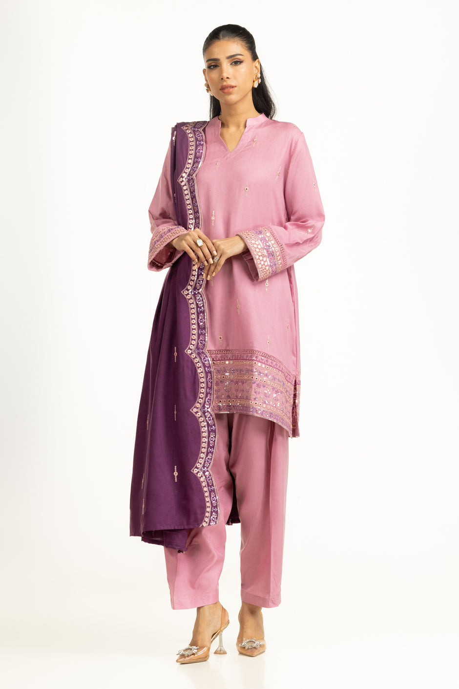 3PC Pashmina Embroidered Suit