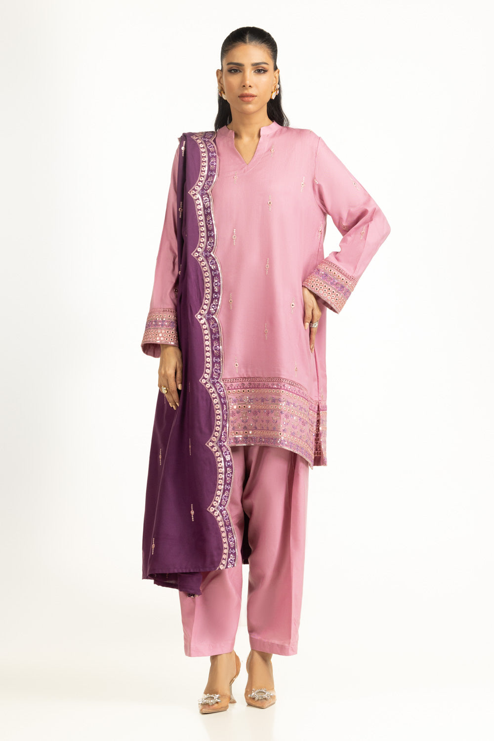 3PC Pashmina Embroidered Suit