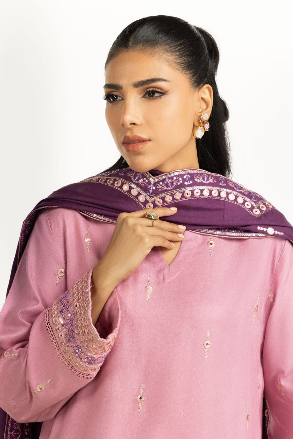 3PC Pashmina Embroidered Suit