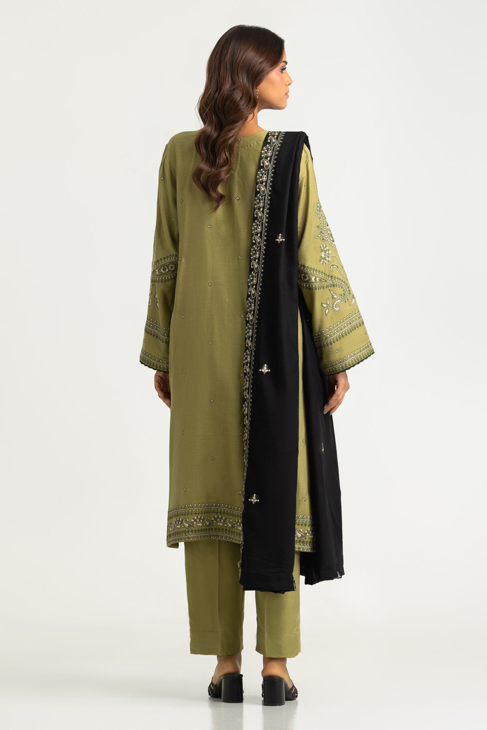 3PC Pashmina Embroidered Suit